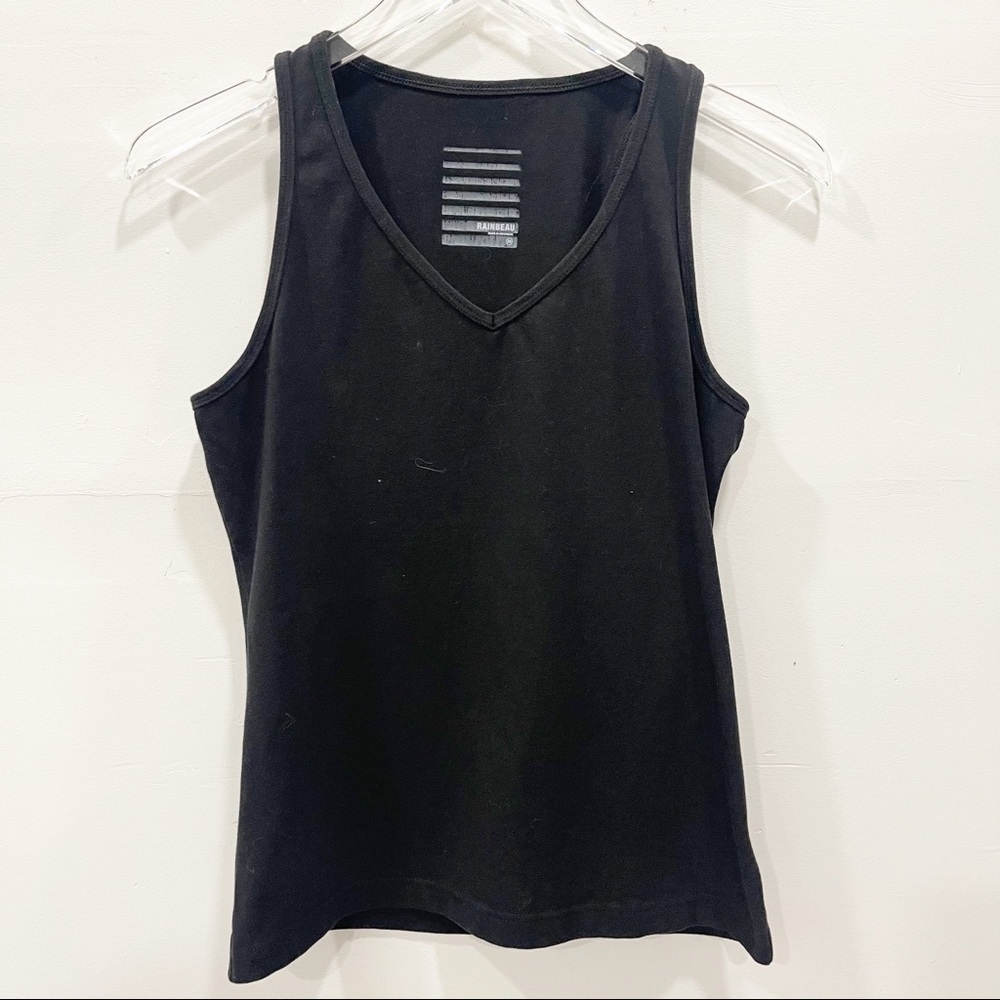 Rainbeau Black Tank Top Sleeveless Medium Athletic Sporty